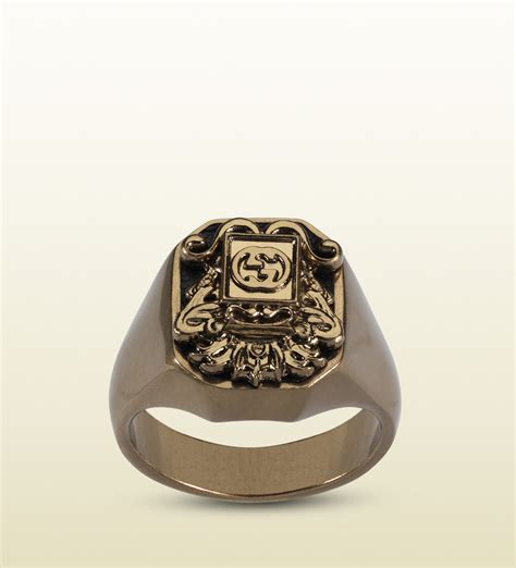 men gold gucci ring|pre own Gucci men ring.